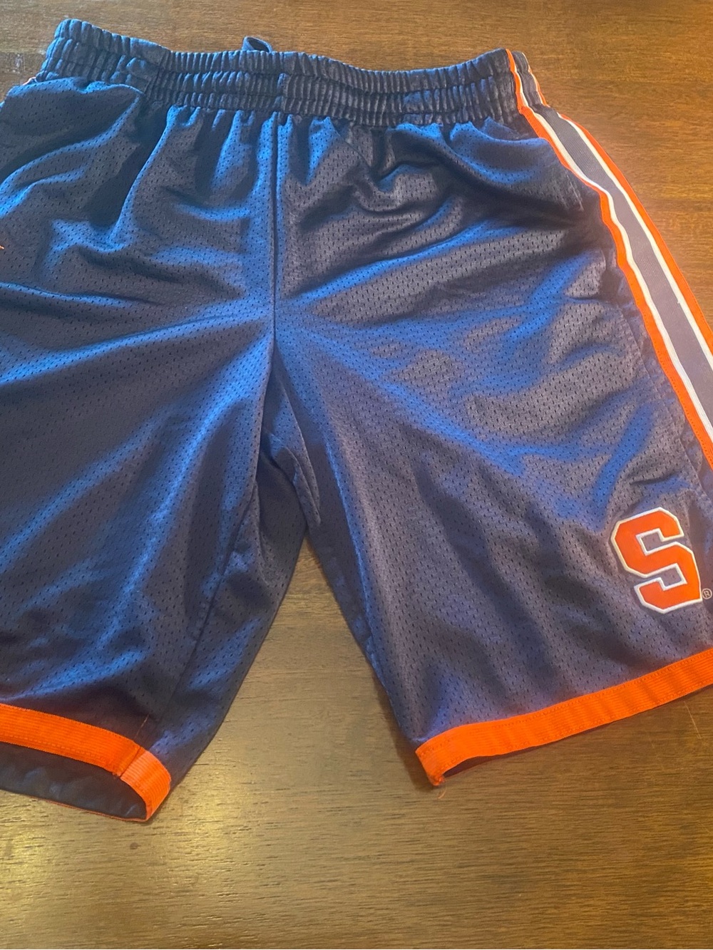 Colosseum Athletics Men Large Mesh Syracuse University Orange Basketball Shorts